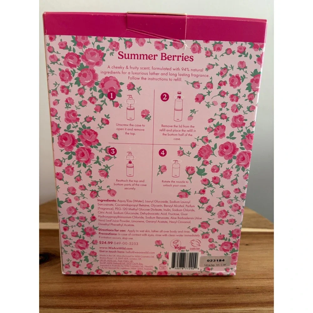 Wild LoveShackFancy X Target Summer Berries Refillable Body Wash NEW